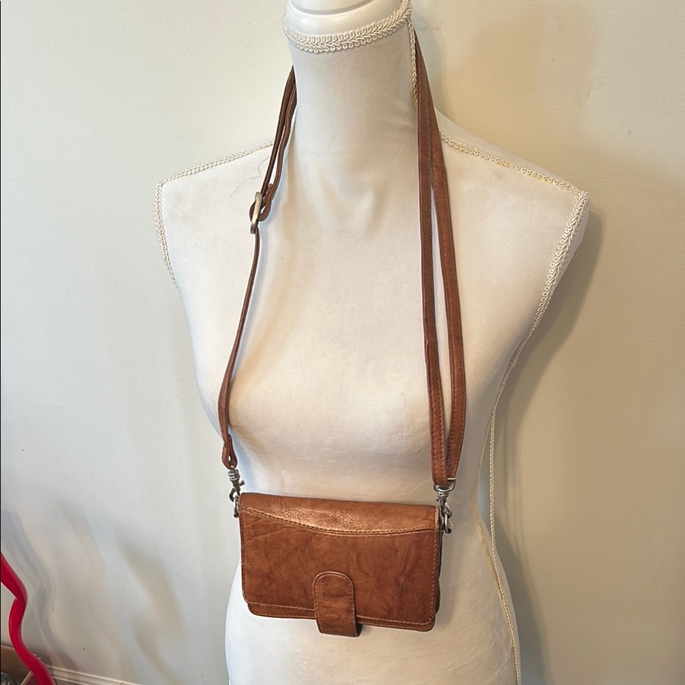 Paul & Taylor Brown Leather Crossbody Bag